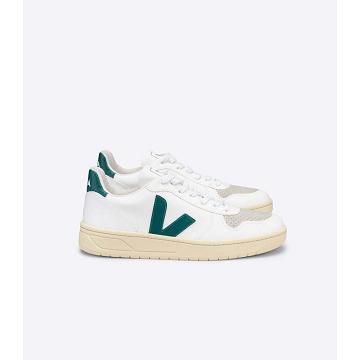 White/Green Men's Veja V-10 CWL SOLE Sneakers | AU 331ZUT